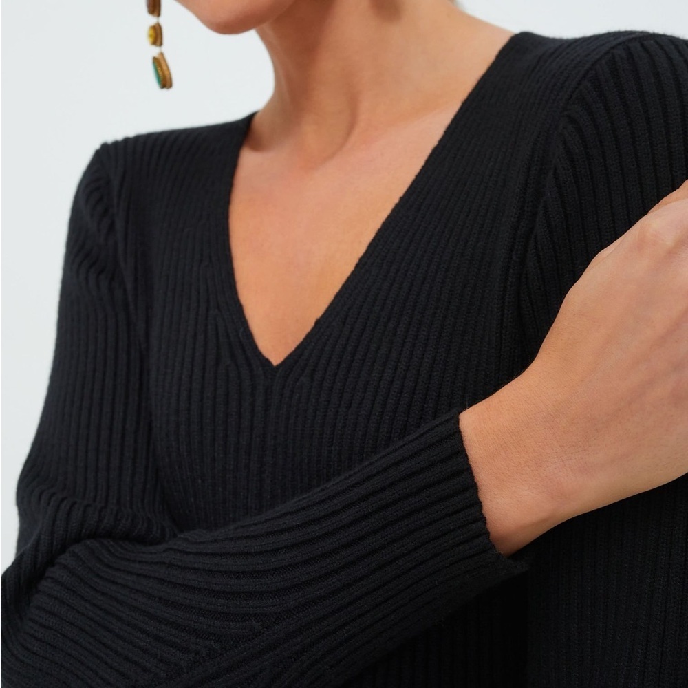 Tuckernuck Dress Hyacinth House Brigid‎ Ribbed Knit Sweater Midi Sz XS - Picture 12 of 12
